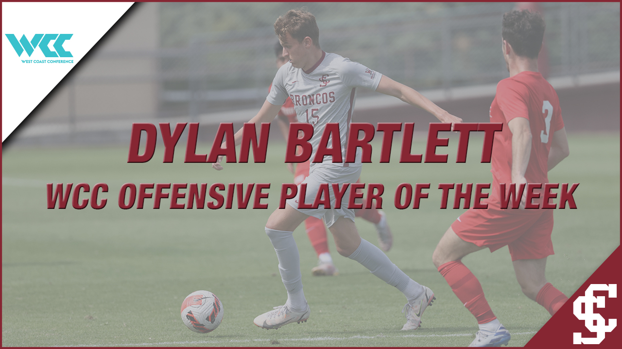 Bartlett Named WCC Men’s Soccer Offensive Player of the Week