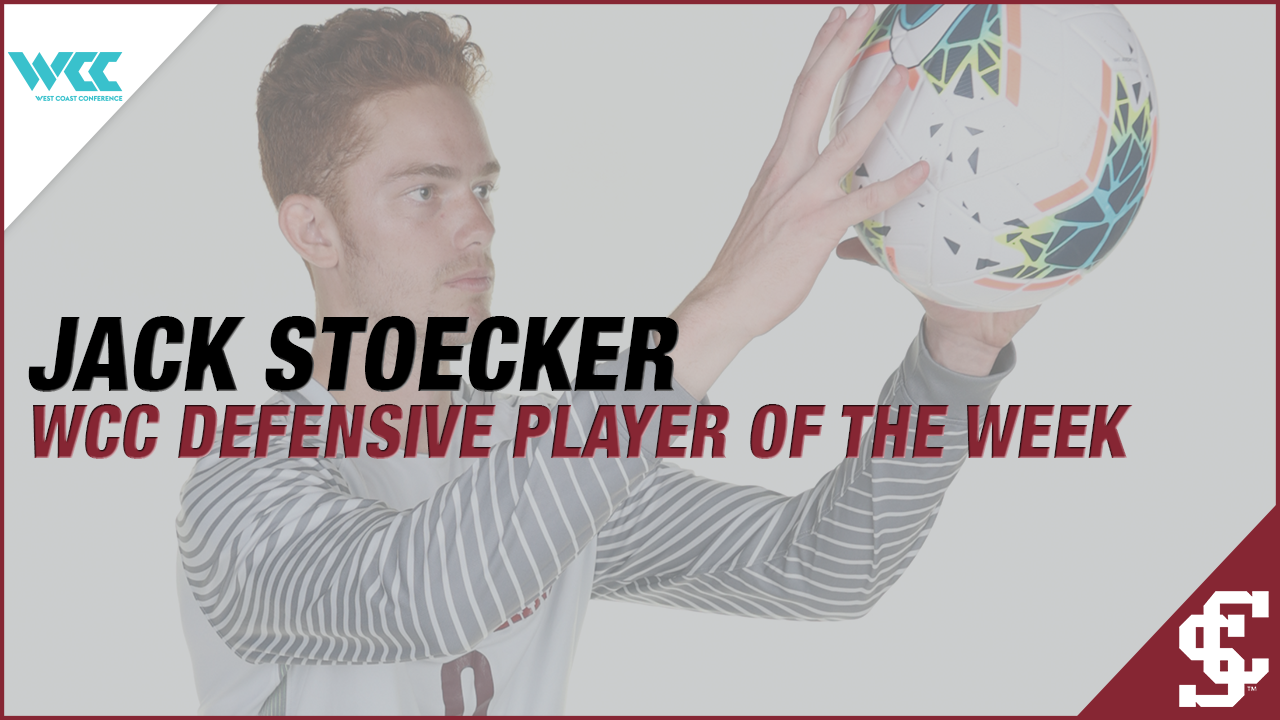 Stoecker Named WCC Men’s Soccer Defensive Player of the Week