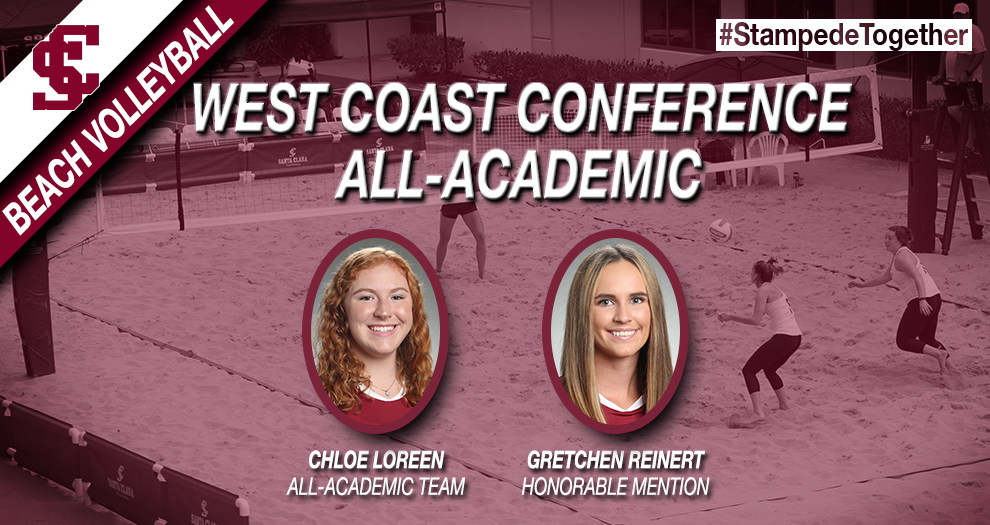 Loreen, Reinert Recognized with WCC Beach Volleyball All-Academic Honors