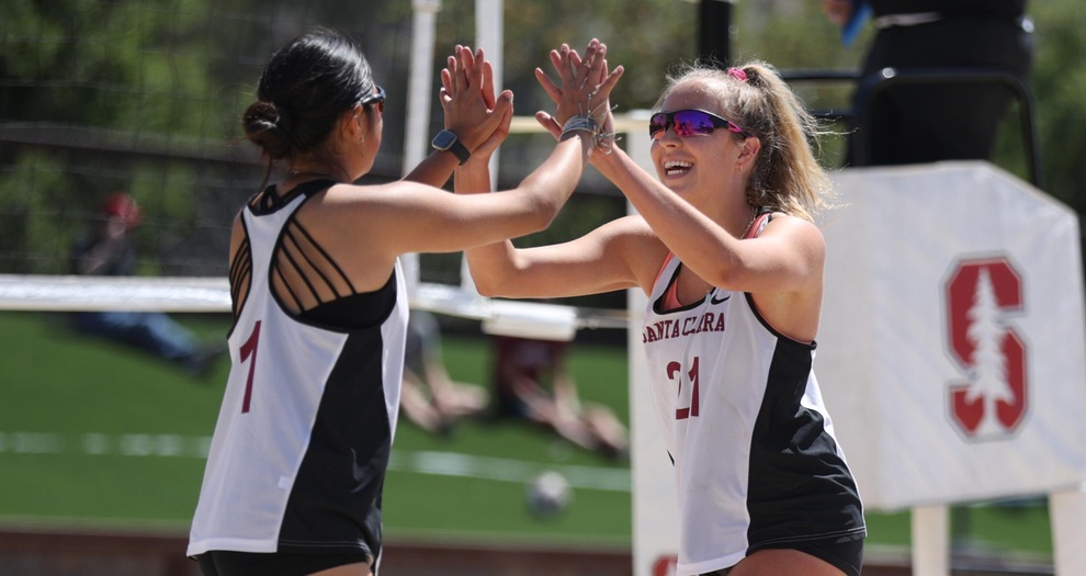 Beach Volleyball Caps Regular Season with Two Duals Saturday