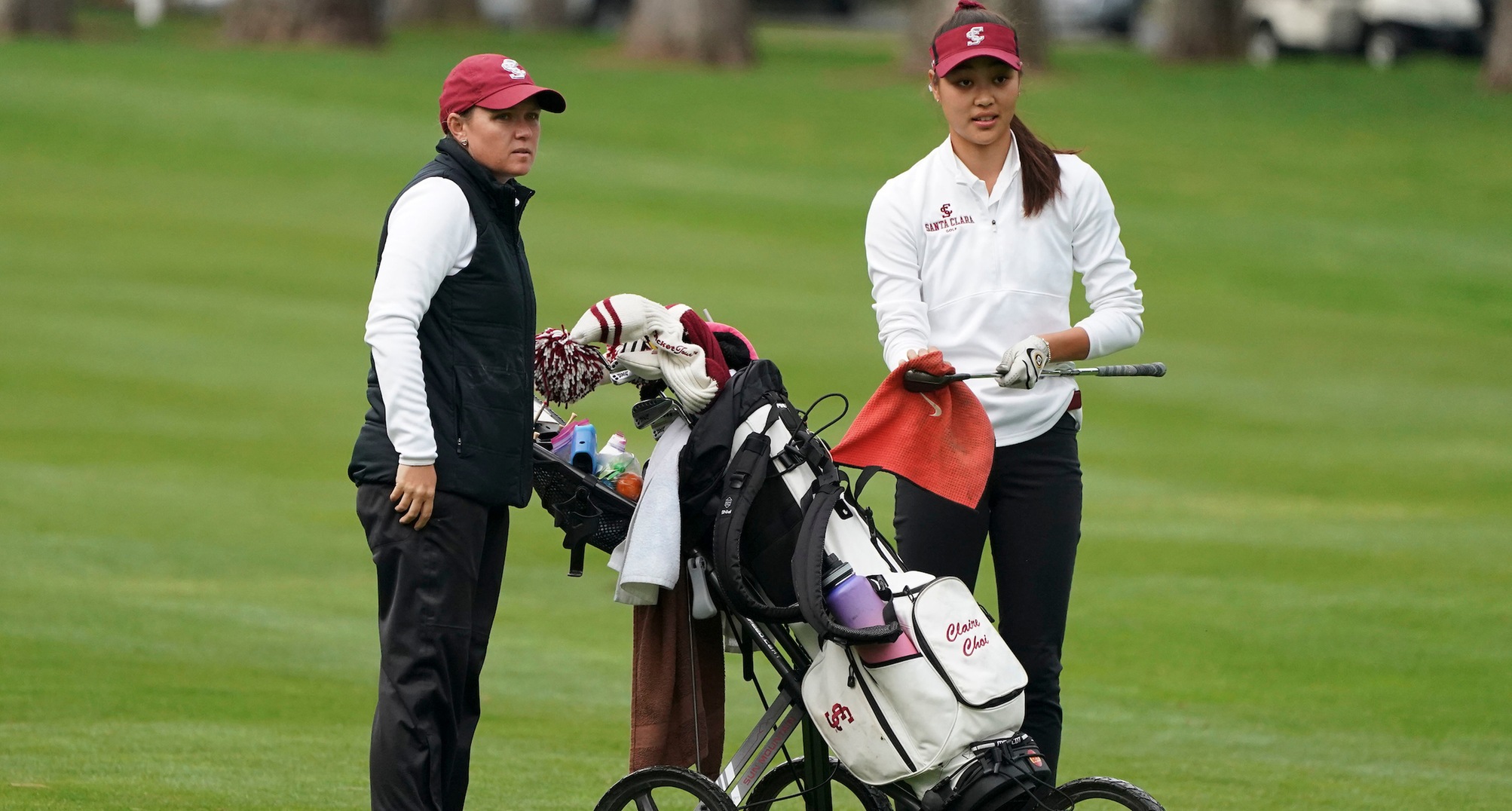 Claire Choi with Krystal Kelly (photo courtesy West Coast Conference)