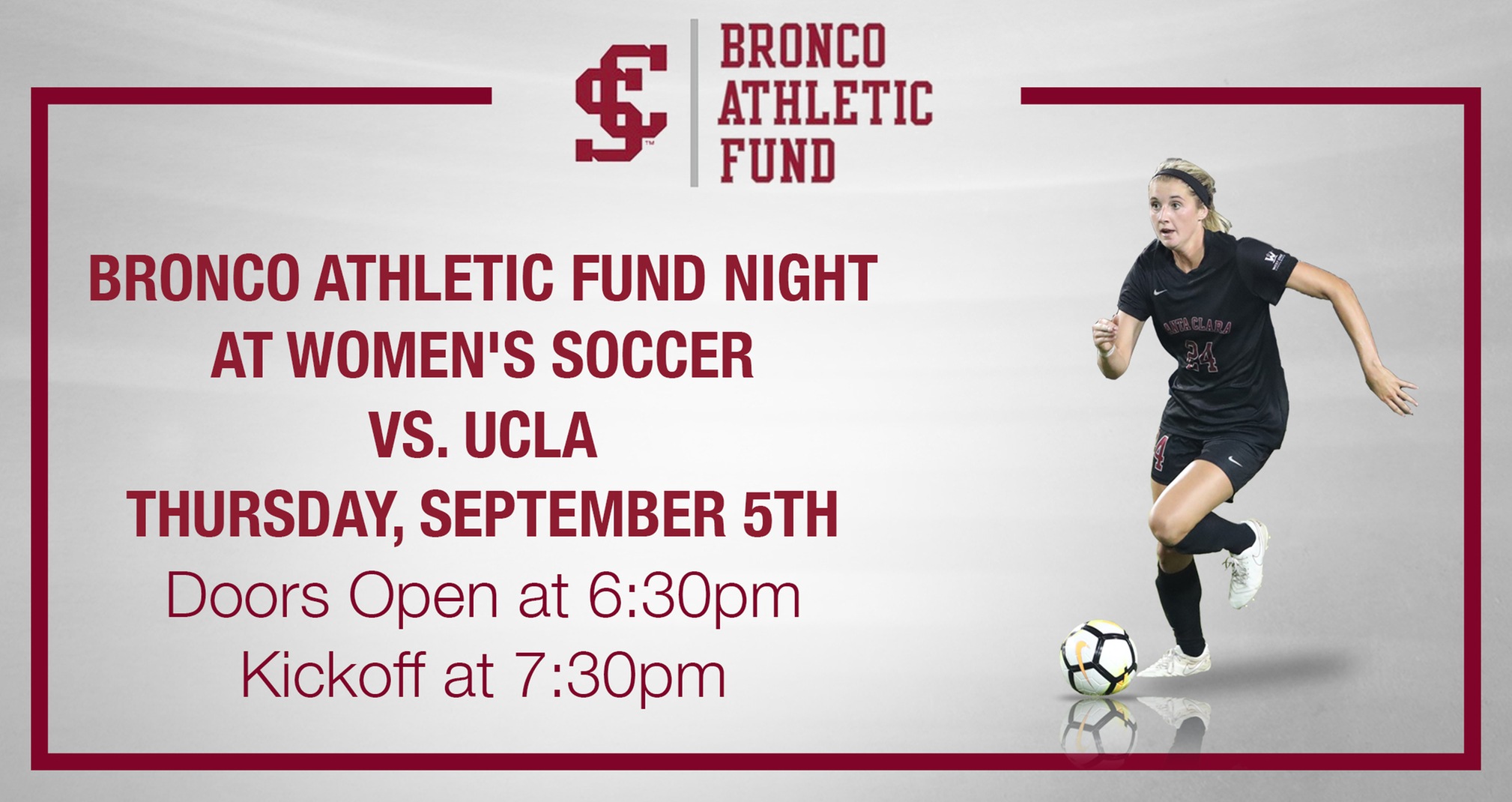 Registration Open for Bronco Athletic Fund Night at Women's Soccer