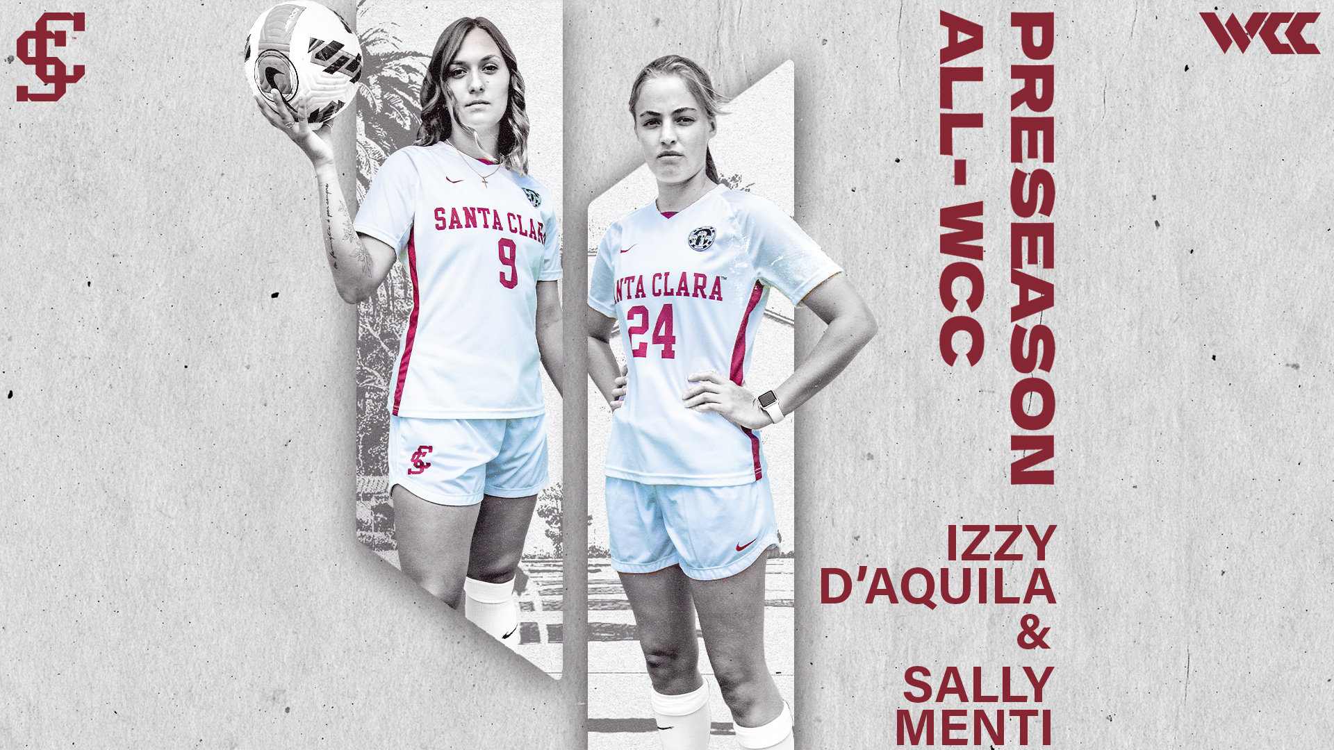 D'Aquila and Menti Named Preseason All-WCC for Women's Soccer