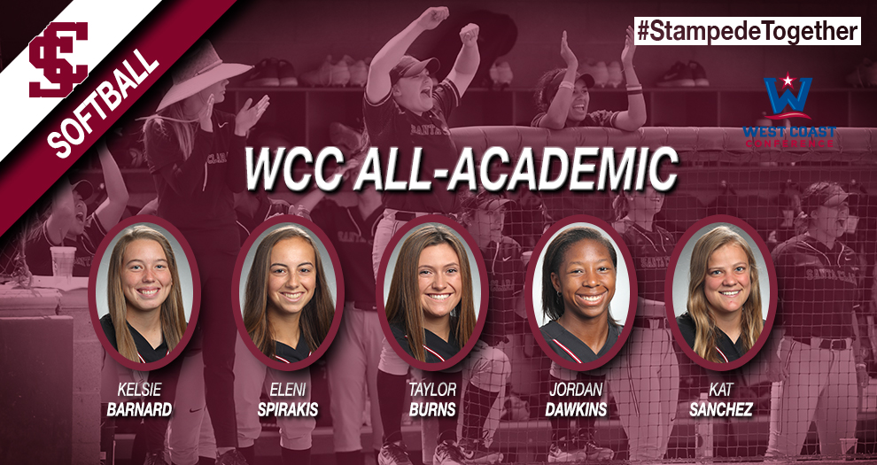 Softball Has Five Honored By WCC for Academic Work
