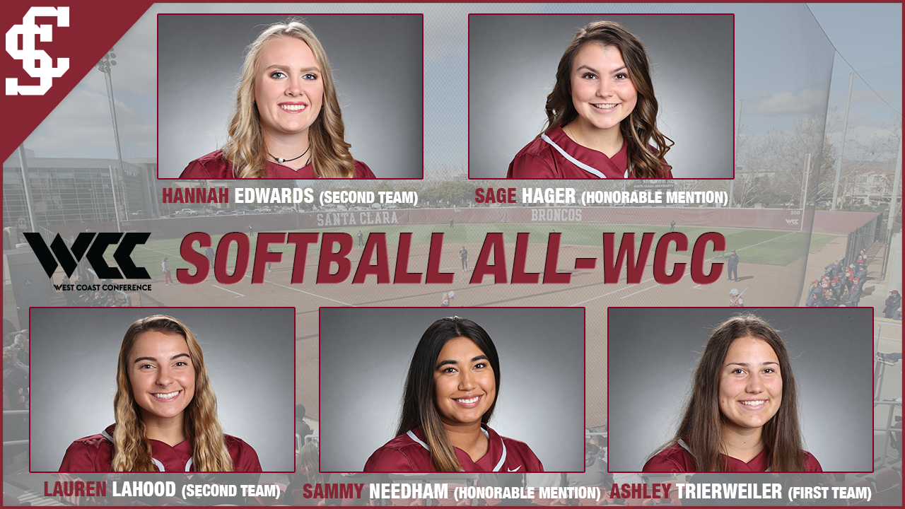 Five Broncos Named Softball All-WCC