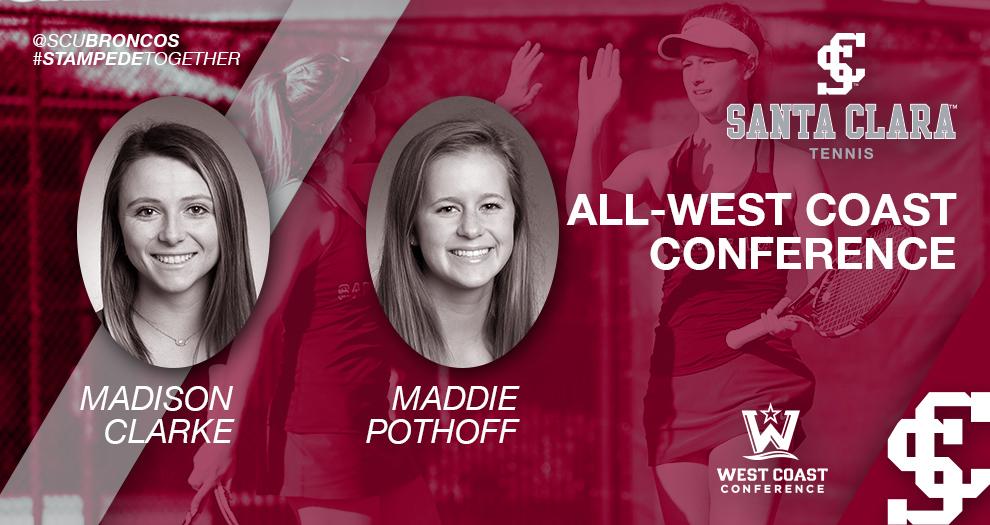 Women’s Tennis – Clarke & Pothoff Recognized With All-Conference Honors