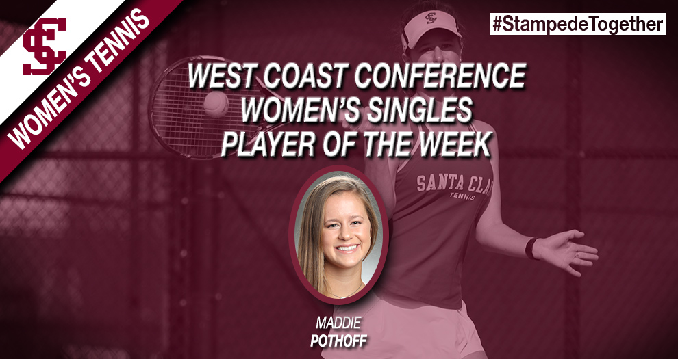 Pothoff Named WCC Women’s Singles Player of the Week
