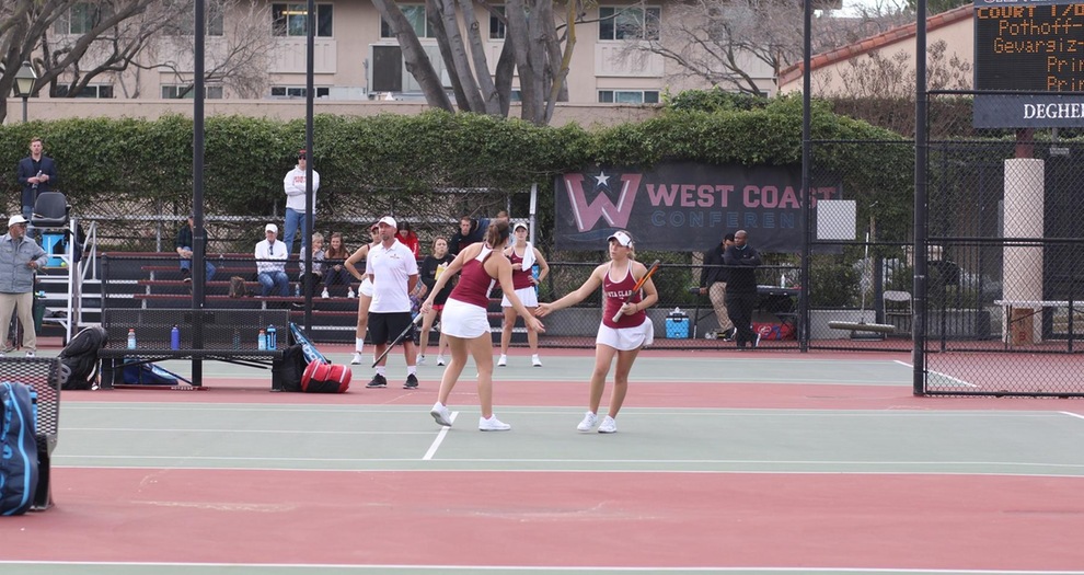 Caitlyn Frankel and Katya Tabachnik on doubles court two.