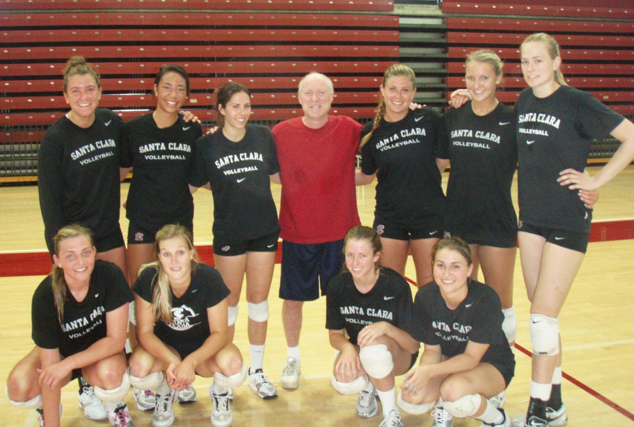 Santa Clara Athletic Director Dan Coonan Makes Good On Promise, Joins Volleyball Team in First Spring Practice