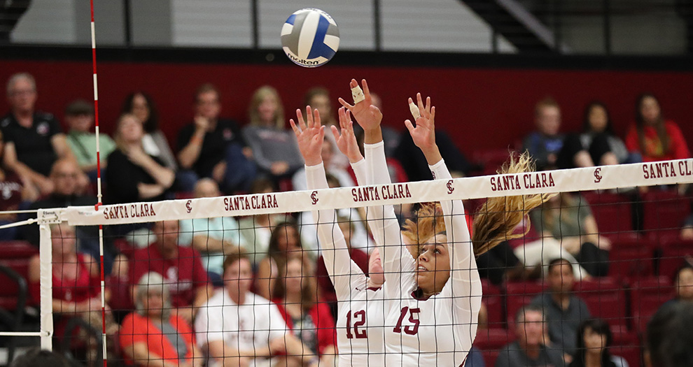 Taylor Odom (15) is tied for the team lead with 10 block solos and ranks second on the Broncos with 61 block assists.