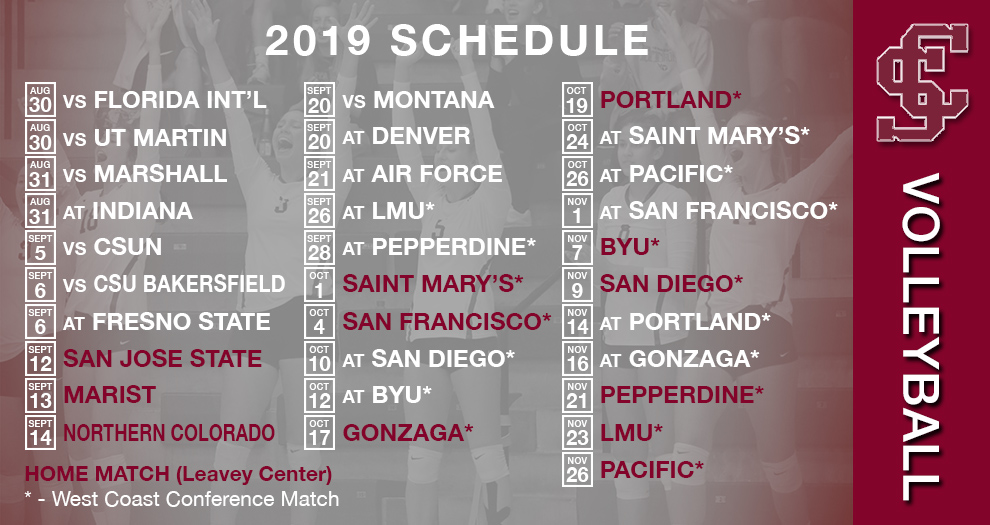 Volleyball Releases 2019 Schedule