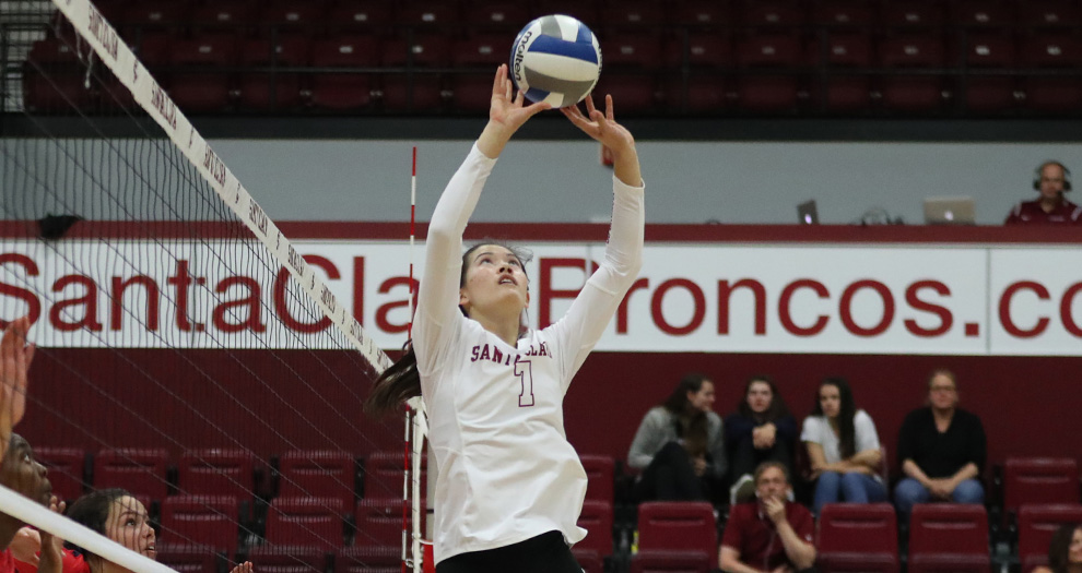 Michelle Shaffer logged a career-high 30 assists for Santa Clara on Friday night.