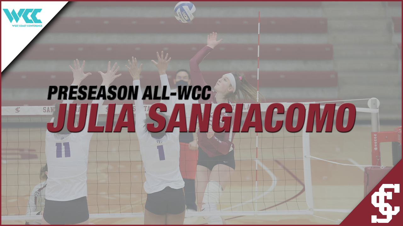 Volleyball's Sangiacomo Named Preseason All-WCC, SCU Picked 5th