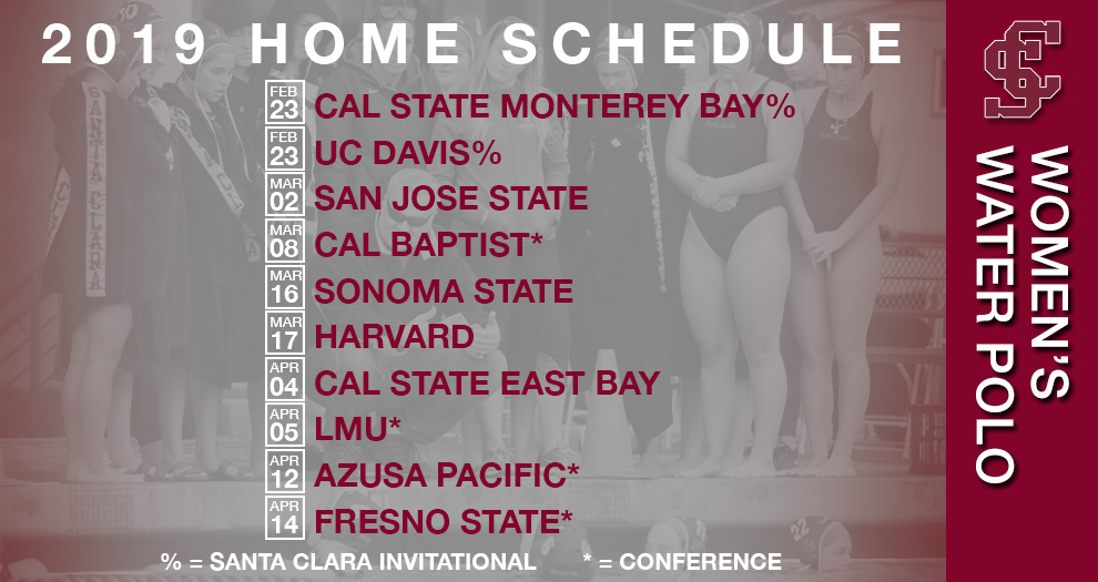 Women’s Water Polo 2019 Schedule Announced
