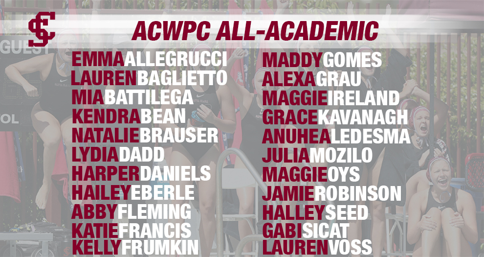 Women's Water Polo Has Impressive Showing on ACWPC All-Academic Team