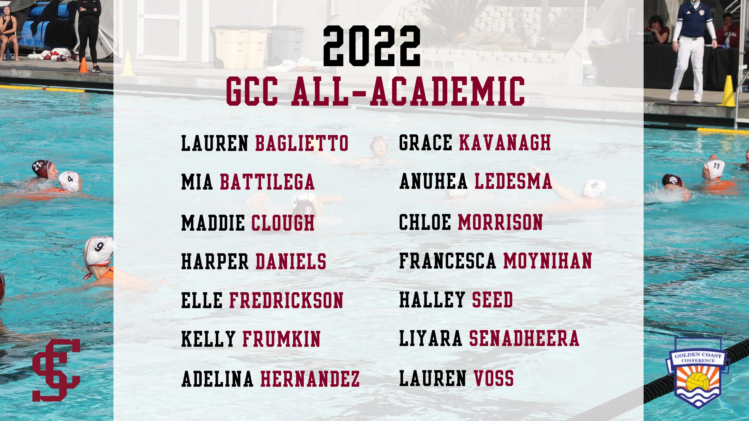 14 Women's Water Polo Athletes Honored On GCC All-Academic Team
