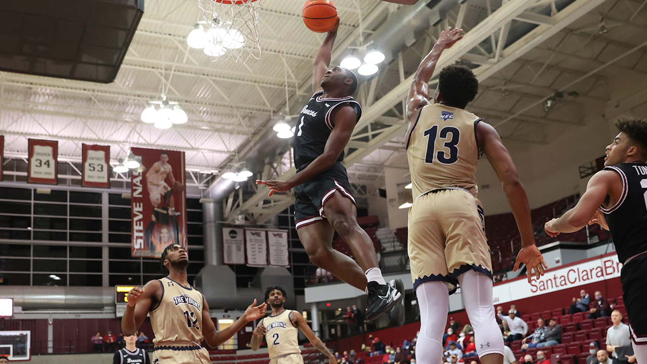 Men’s Basketball Shakes Off Mount St. Mary’s in 88-77 Victory on Tuesday
