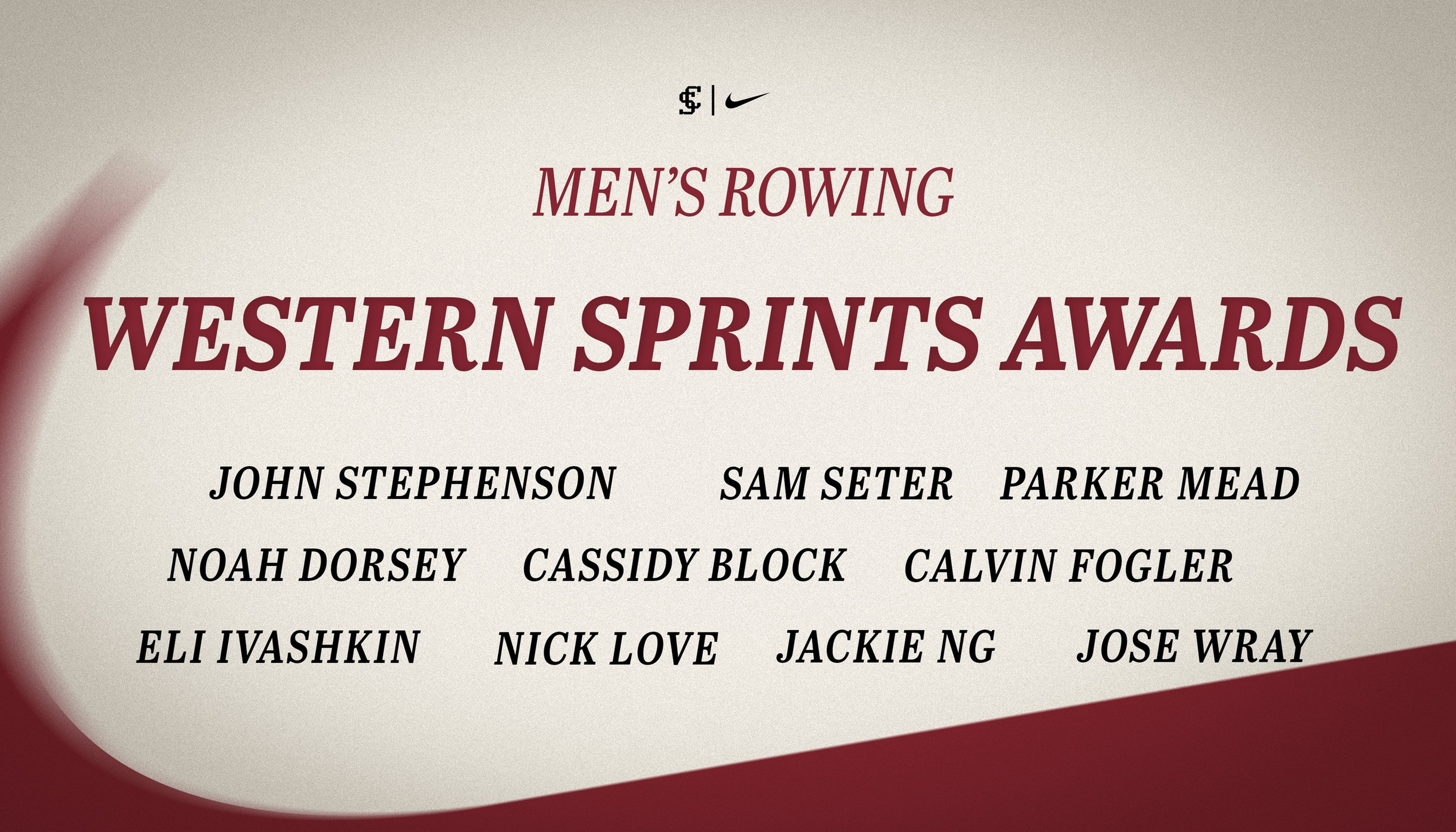Men's Rowing Has 10 Honored With Western Sprints Awards