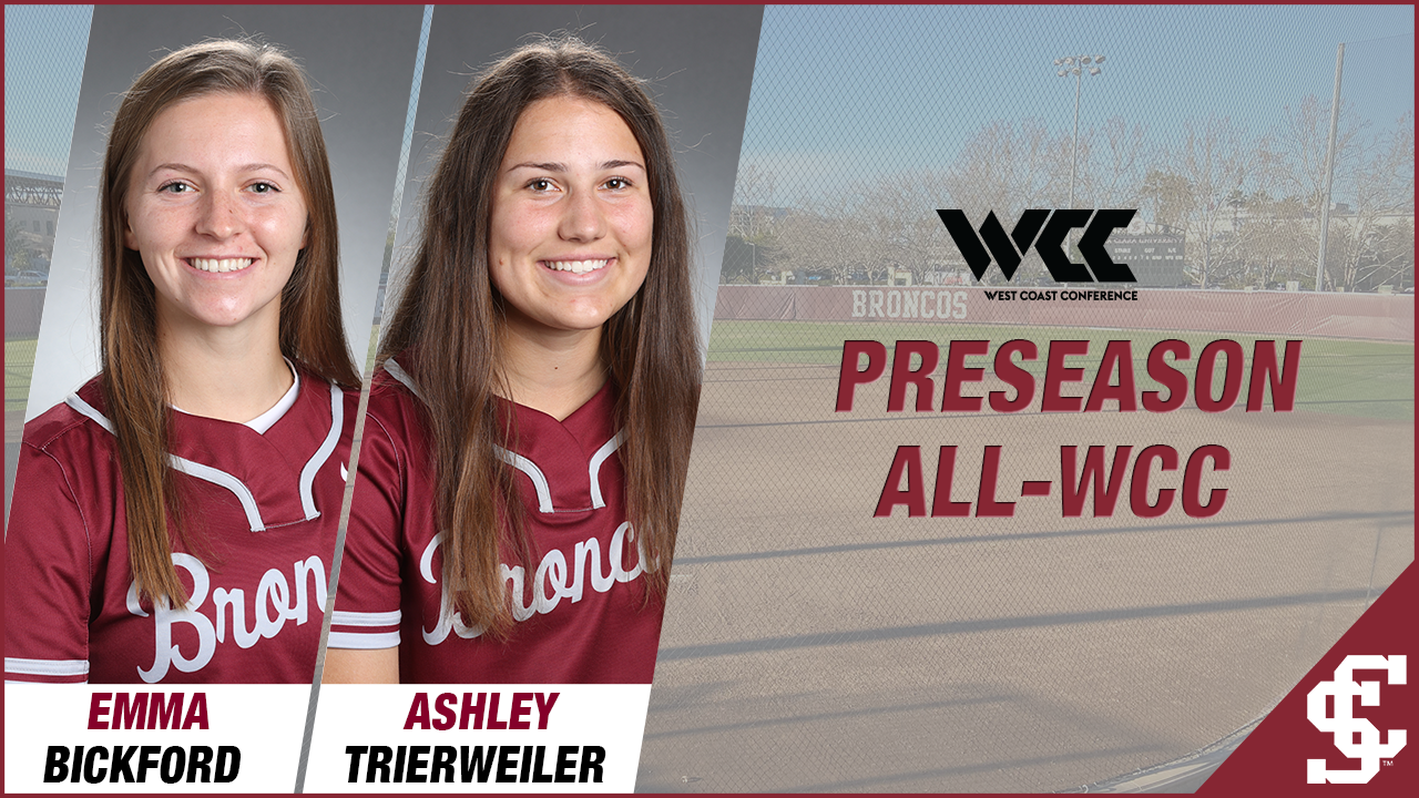 Two Softball Players Named Preseason All-WCC; Broncos Picked Fourth